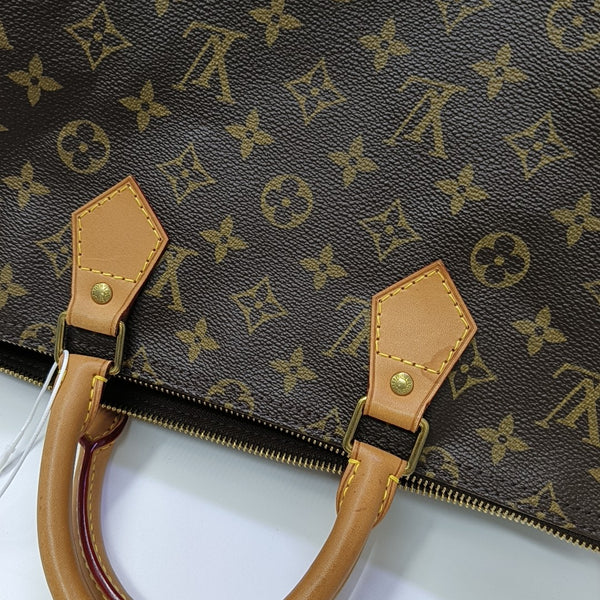 SPEEDY 35 Monogram Coated Canvas Brown
