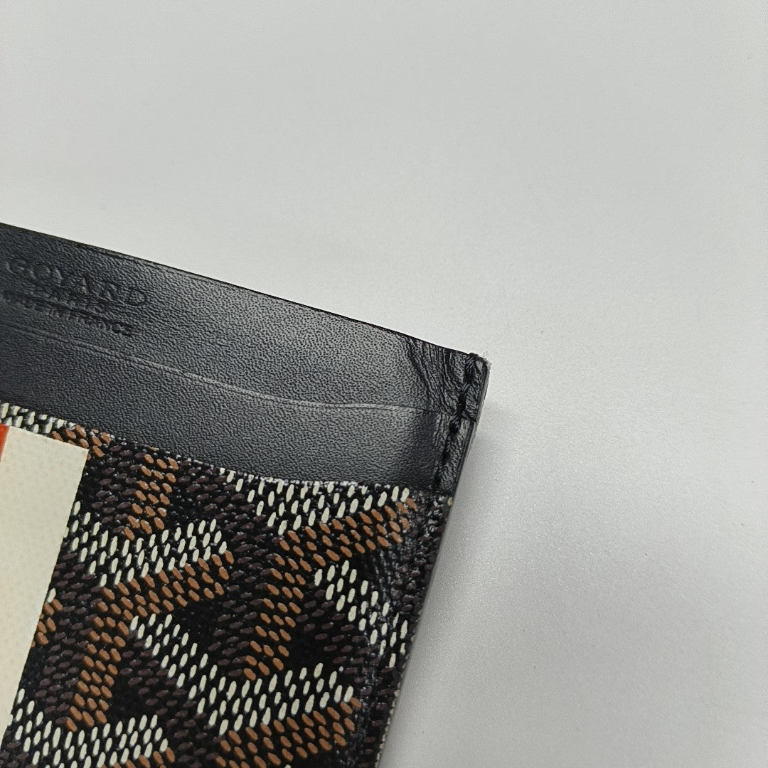Coated Canvas Card Holder Black