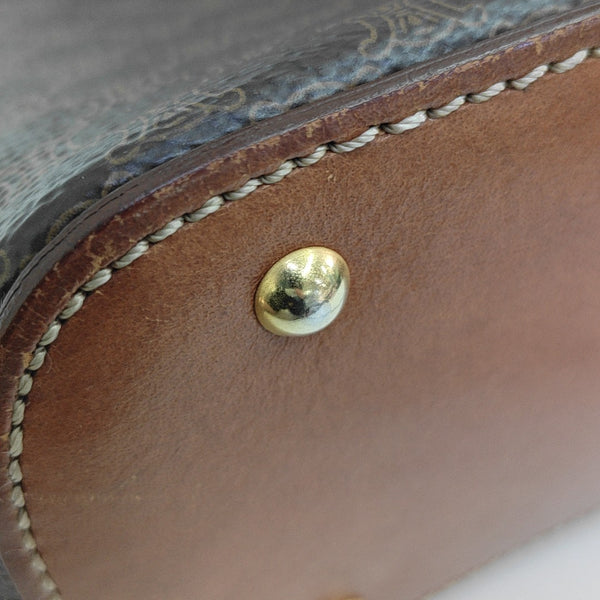 Coated Canvas Shoulder Bag Brown