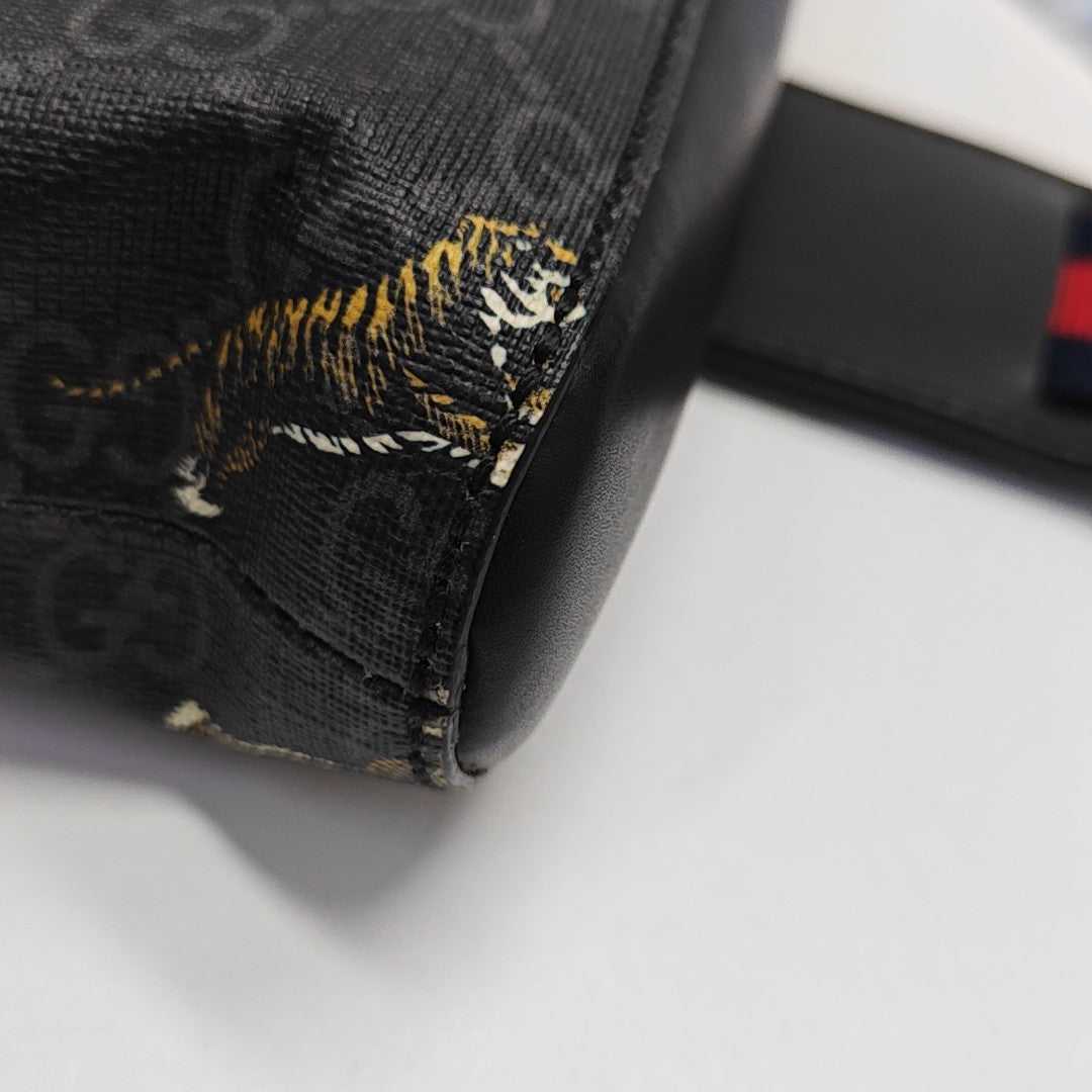GG Supreme Monogram Coated Canvas Black