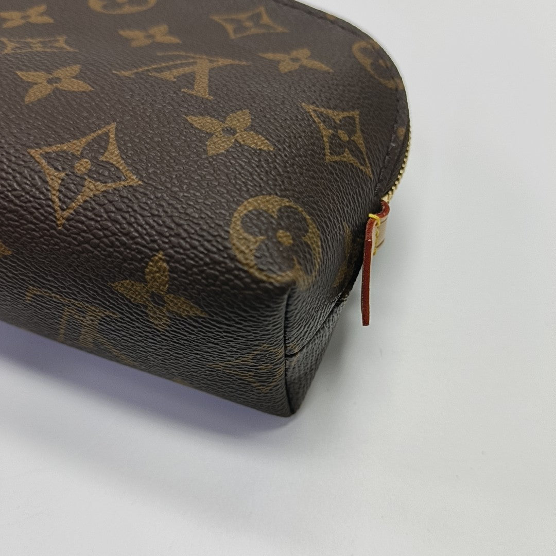 COSMETIC PM Monogram Coated Canvas Brown