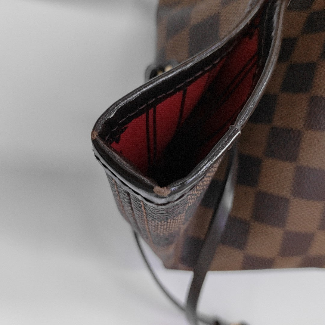 NEVERFULL MM Damier Ebene Coated Canvas Brown