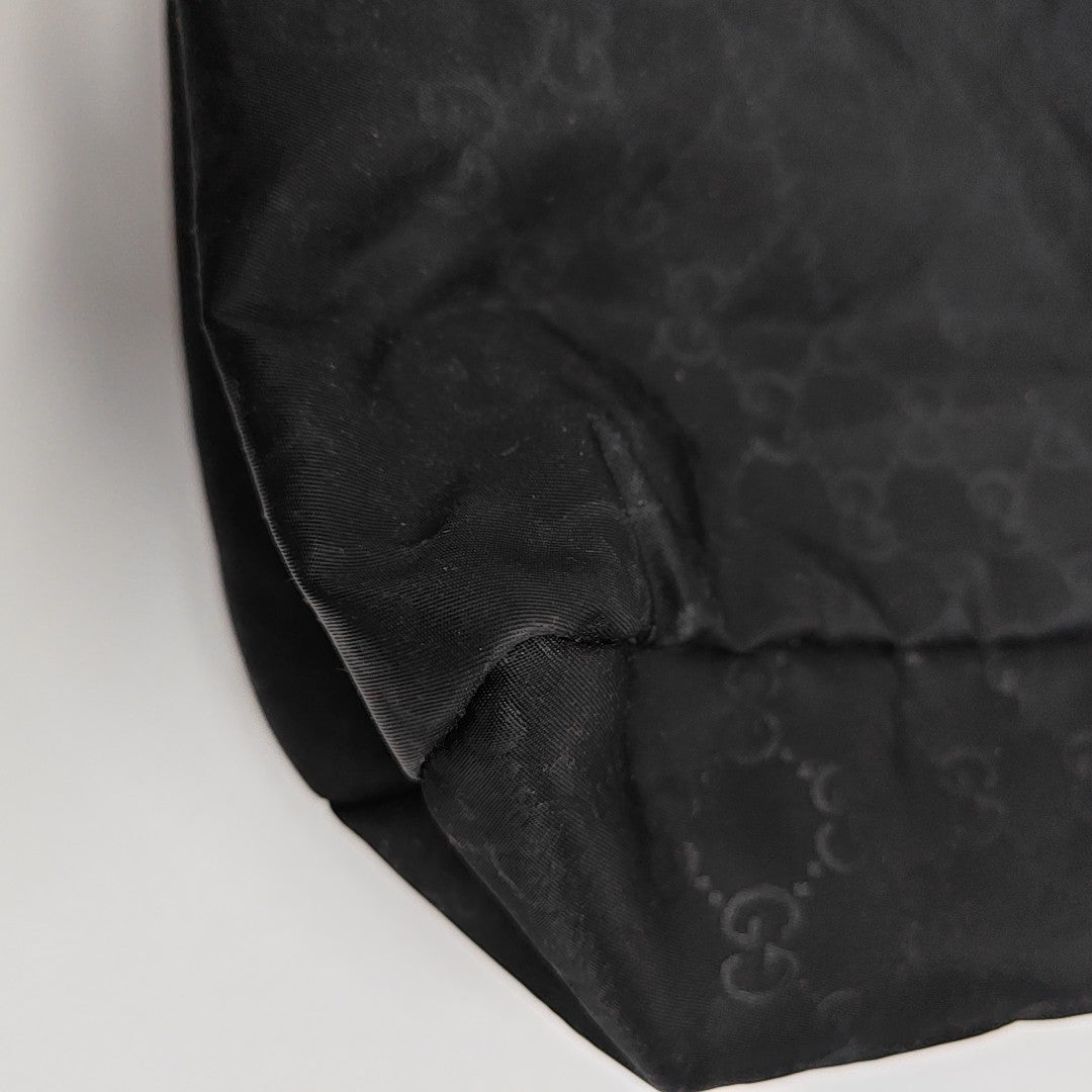 Monogram Fabric Tote Bag Black