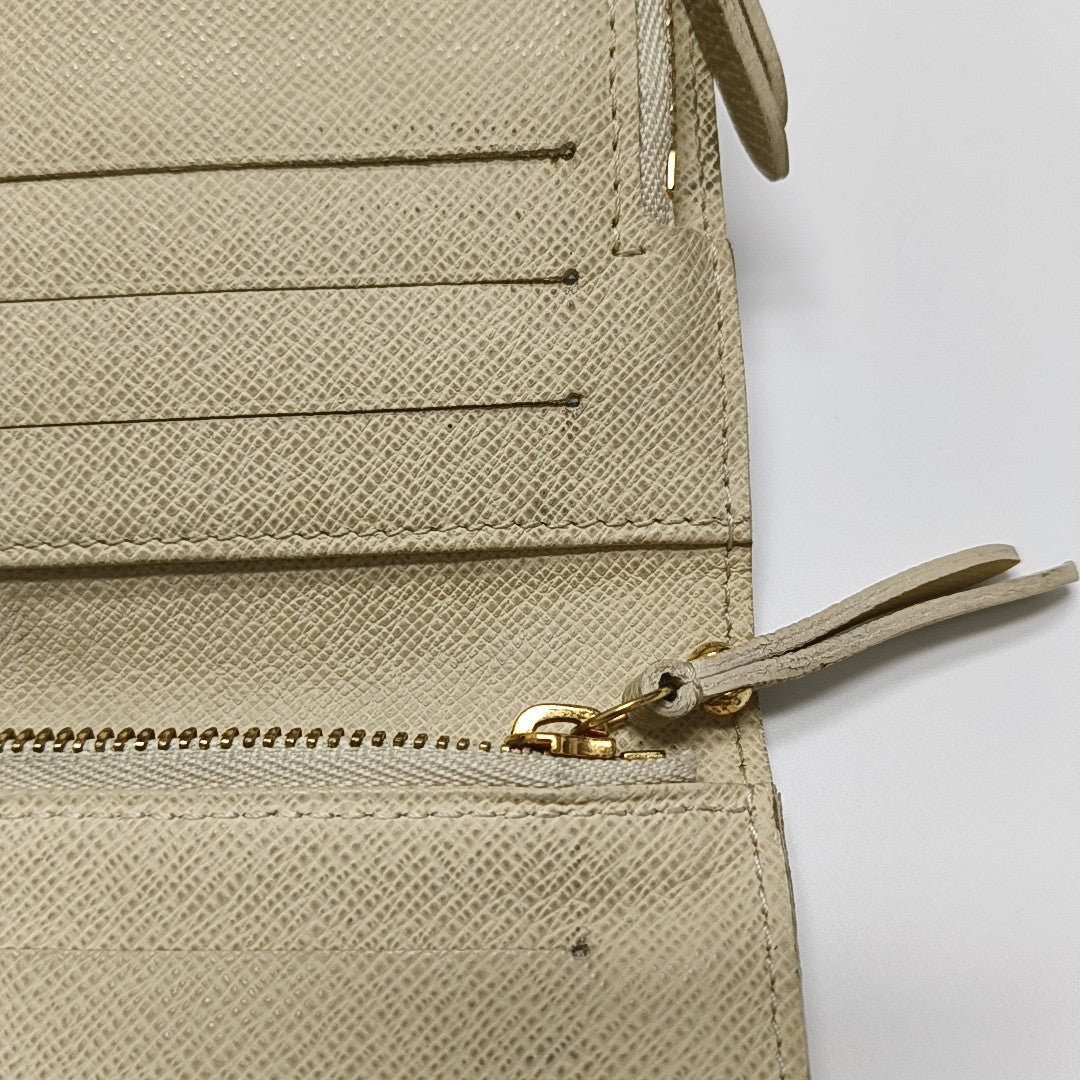 INSOLITE Damier Azur Coated Canvas White Wallet