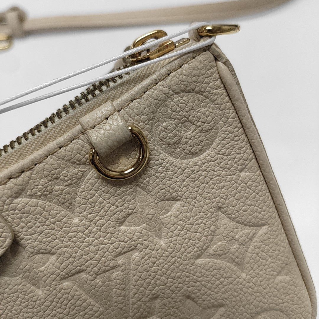 EASY POUCH ON STRAP Calfskin Beige