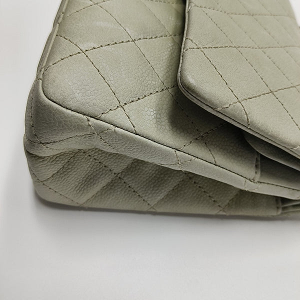 2.55 227 Quilted Calfskin Green