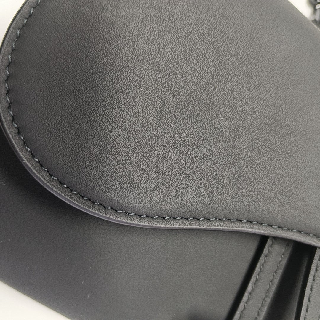 Saddle Mini Calfskin Black