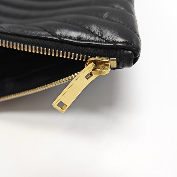 MONOGRAM Chevron Calfskin Black