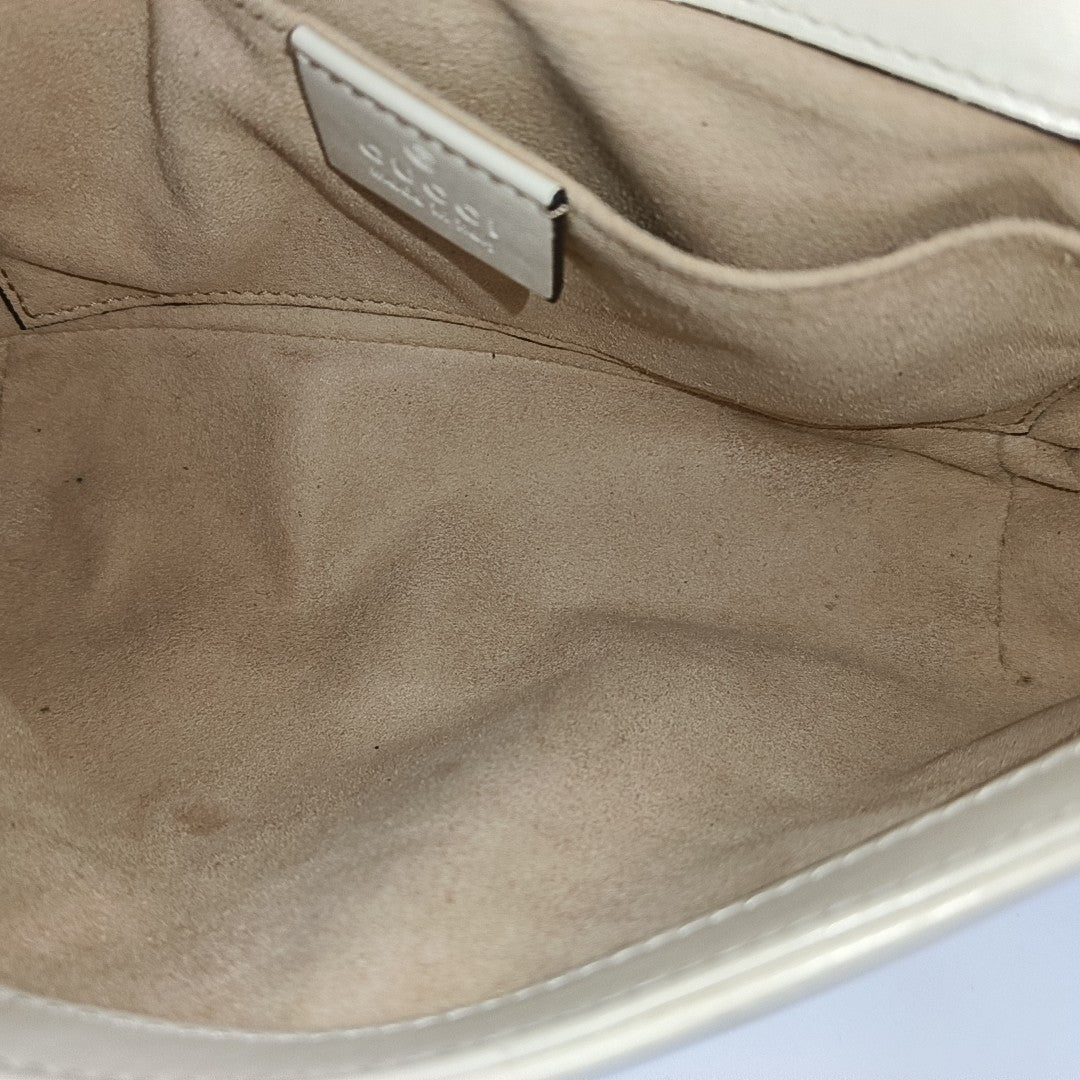 GG Marmont Small Quilted Calfskin White