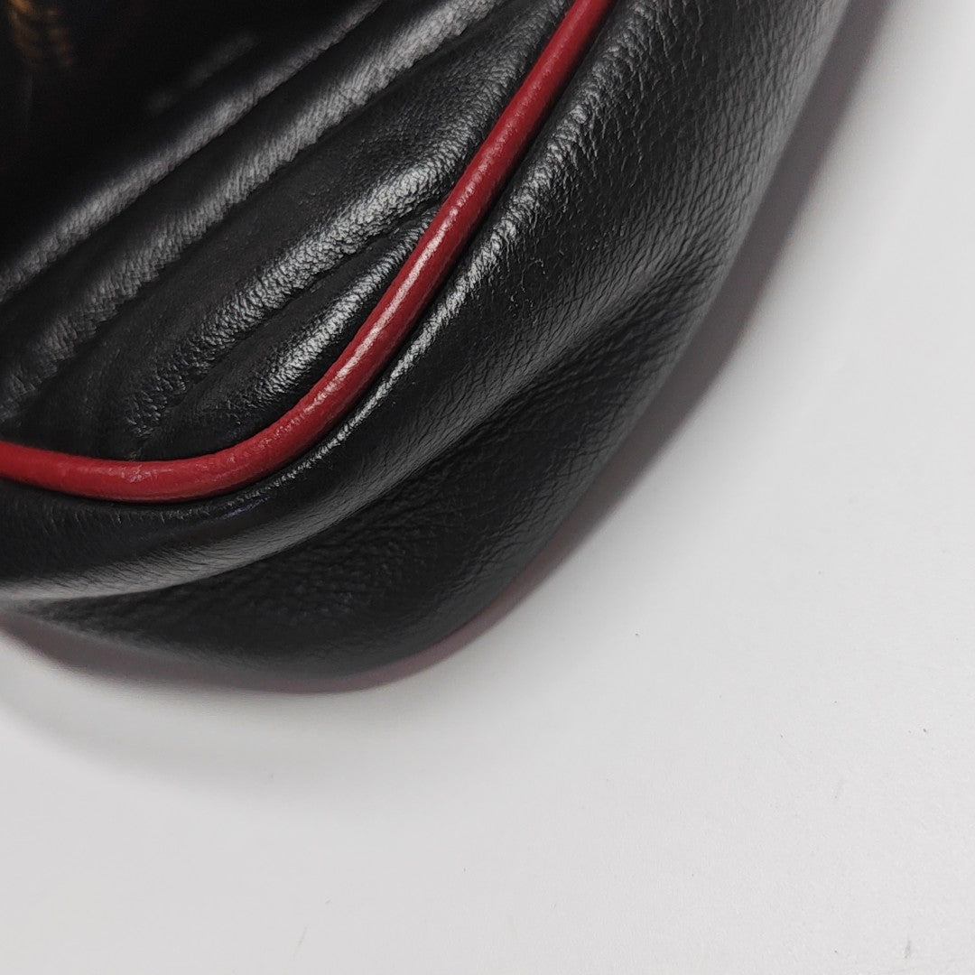 GG Marmont Super Mini Quilted Calfskin Black