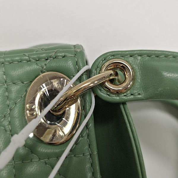 Lady Dior Super Mini Cannage Lambskin Green