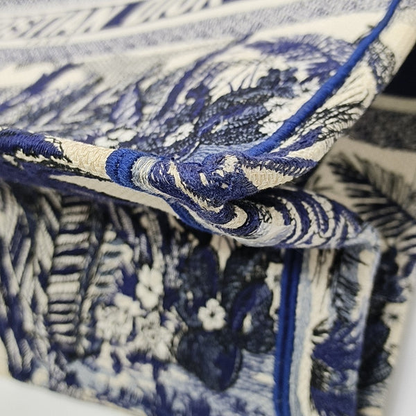 Book Tote Large Fabric Blue