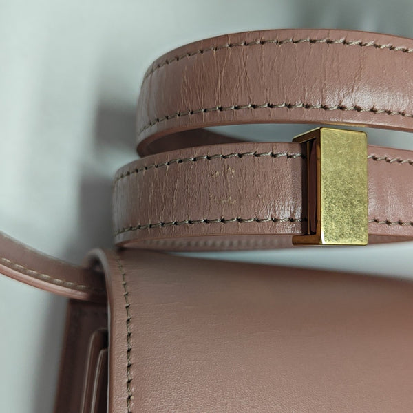 CLASSIC BOX Small Calfskin Beige