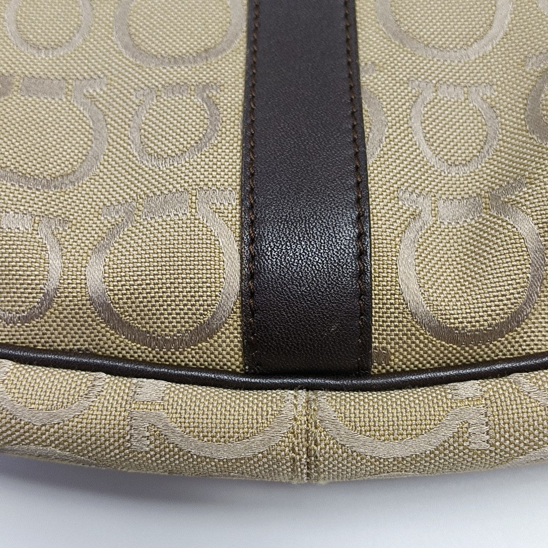 Canvas Top Handle Bag Brown