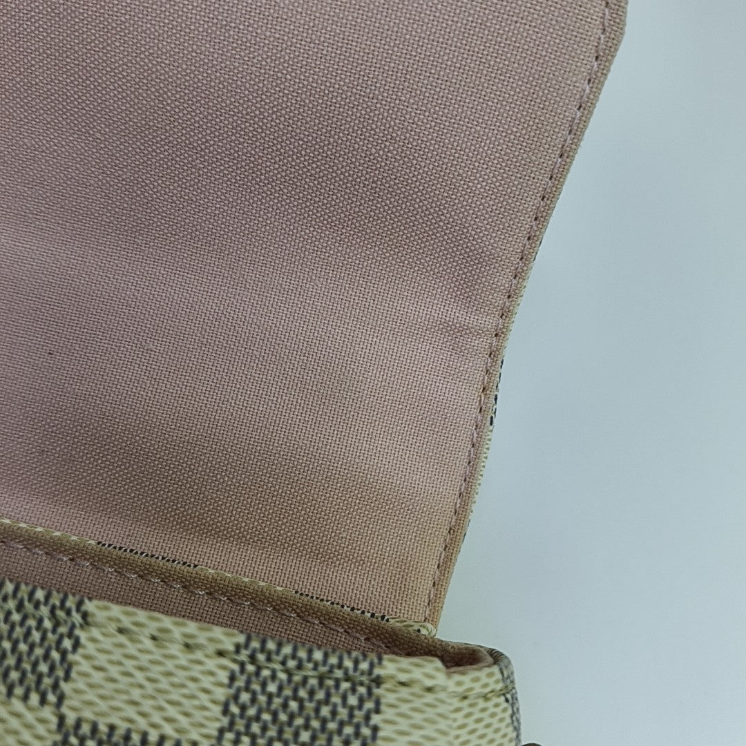 CROISETTE Damier Azur Coated Canvas White