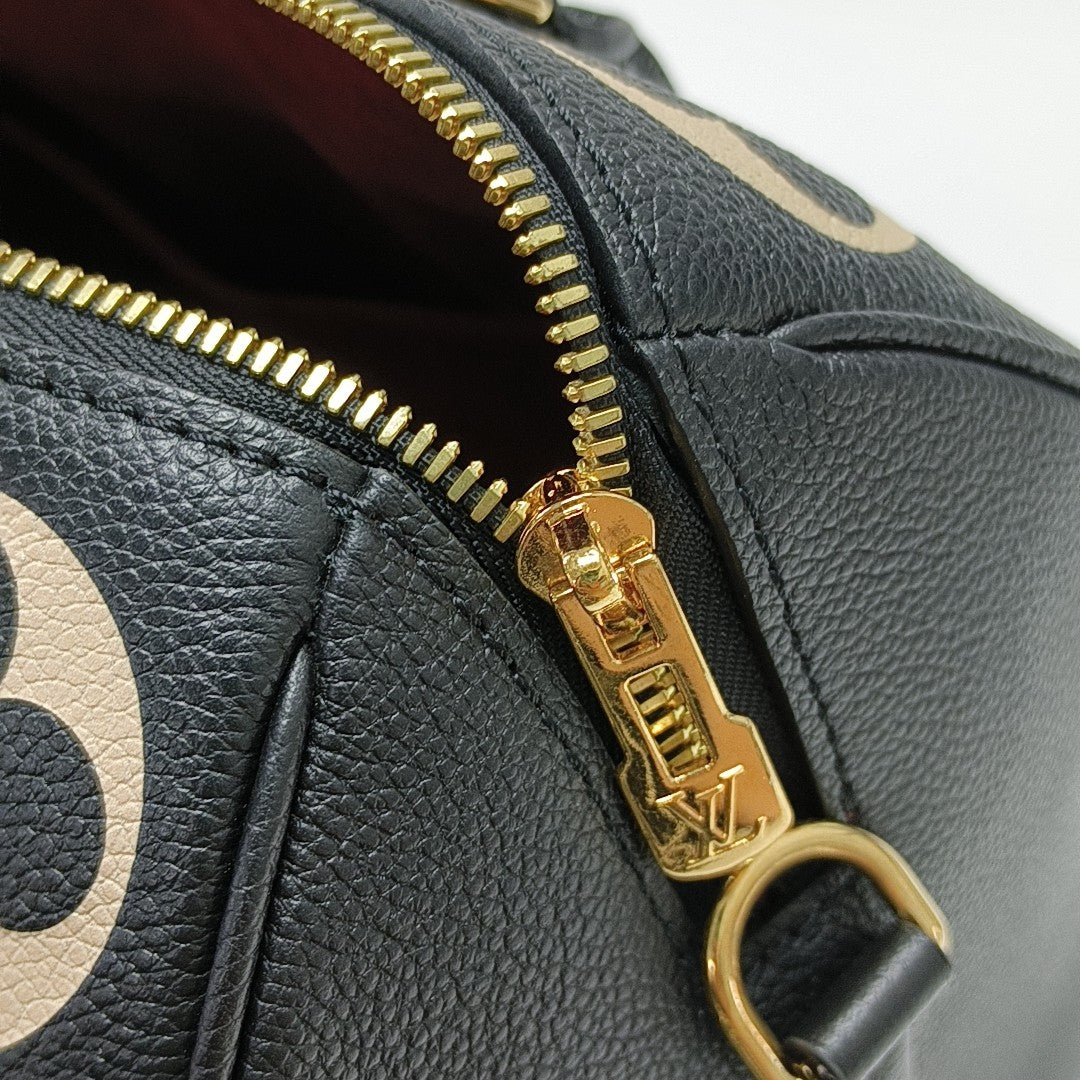 SPEEDY 25 Monogram Calfskin Black