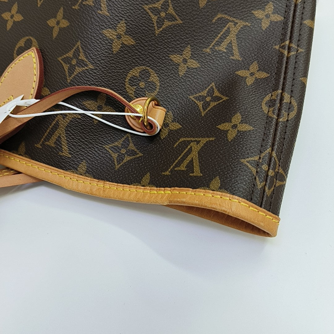 NEVERFULL MM Monogram Coated Canvas Brown