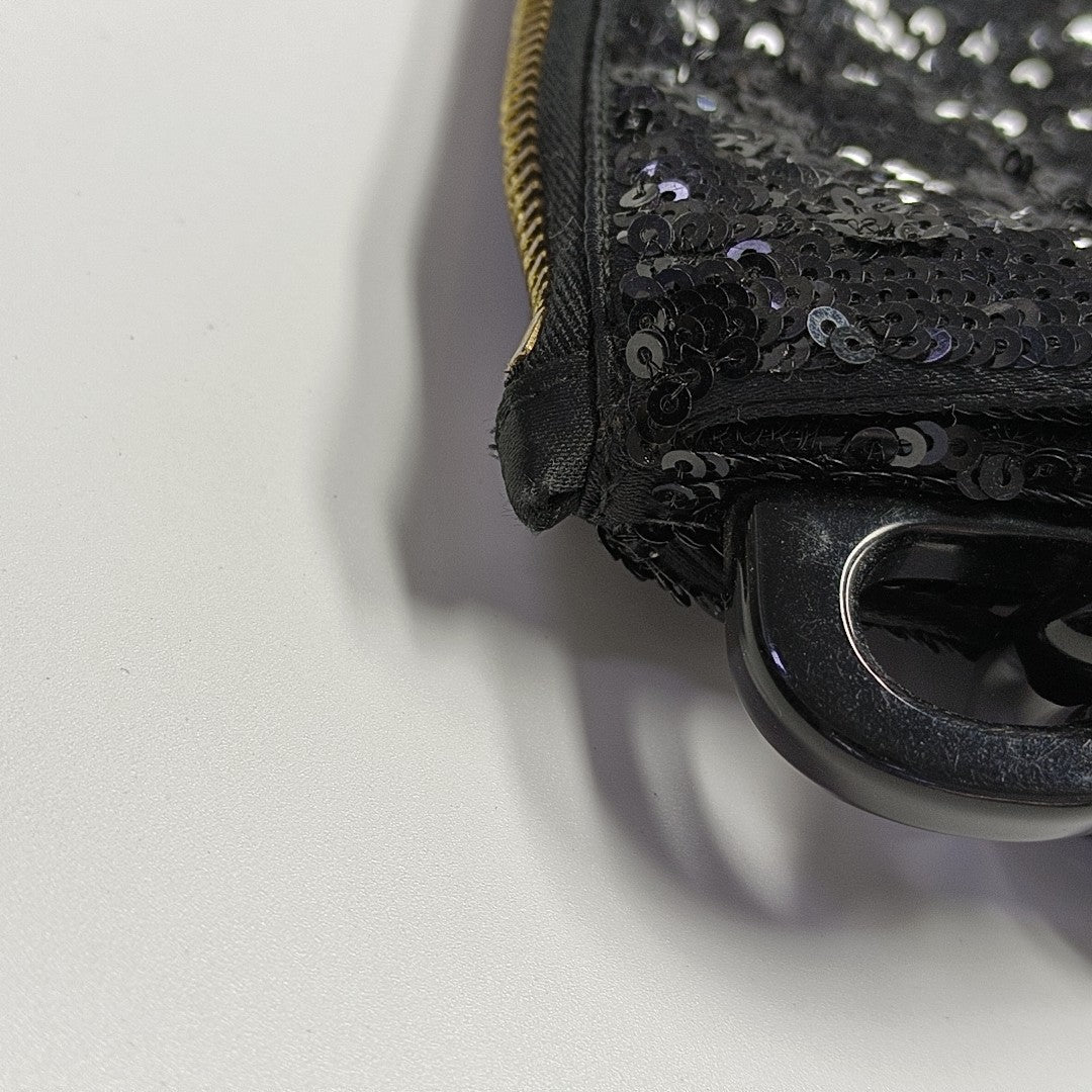 Sequins Top Handle Bag Black