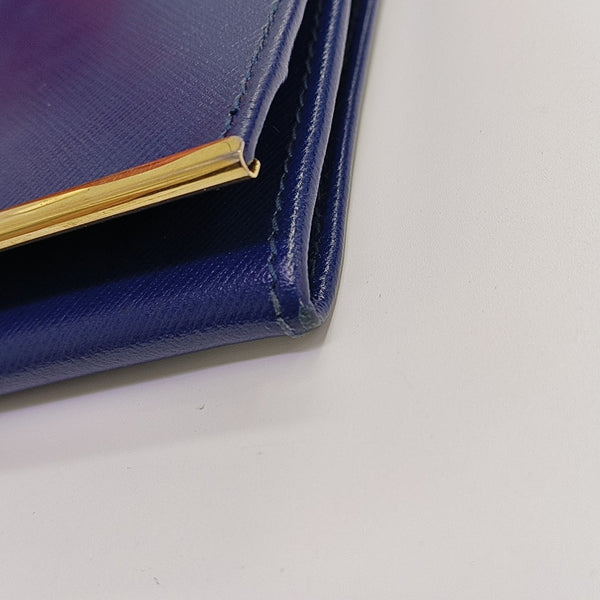Calfskin Wallet Blue