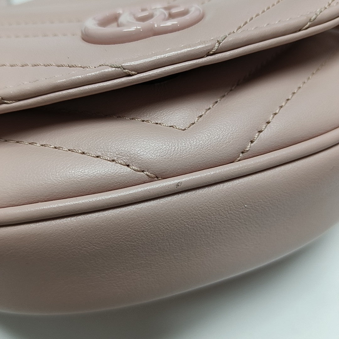 GG Marmont Mini Chevron Lambskin Pink