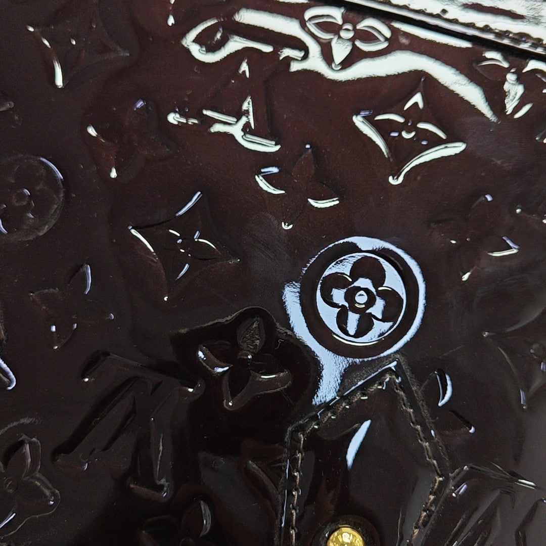 ALMA BB Monogram Patent Leather Brown