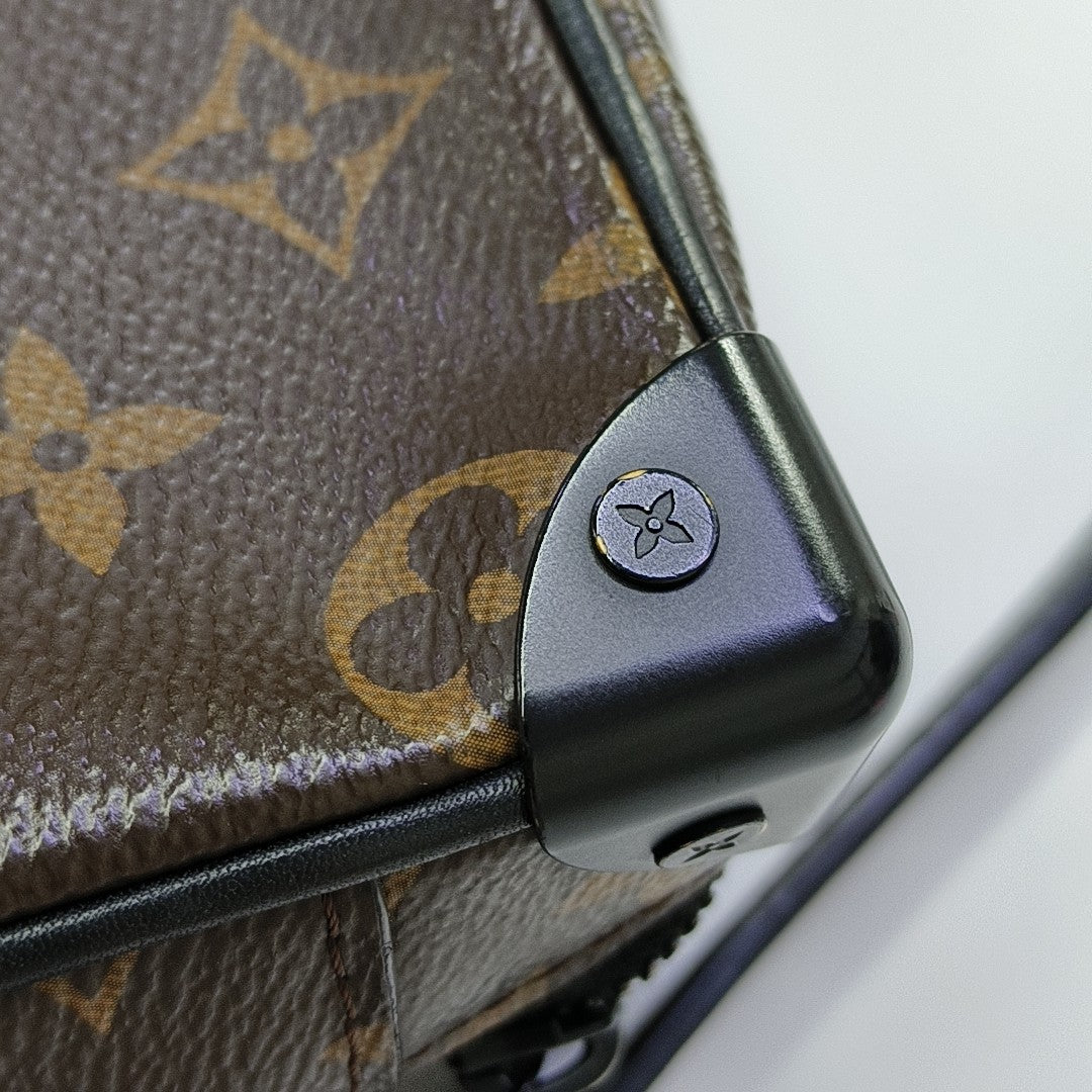SOFT TRUNK Mini Monogram Coated Canvas Brown