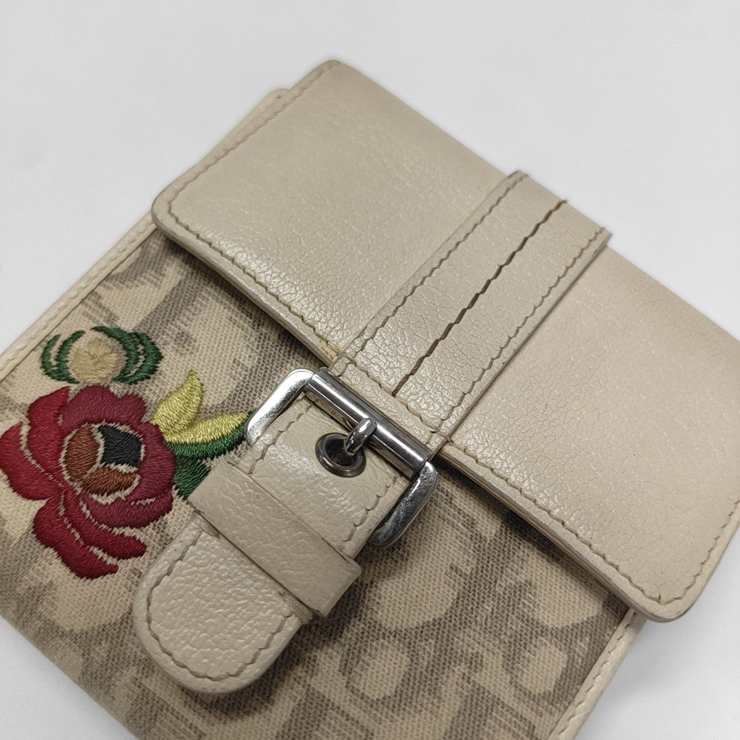 Oblique Canvas Wallet Beige