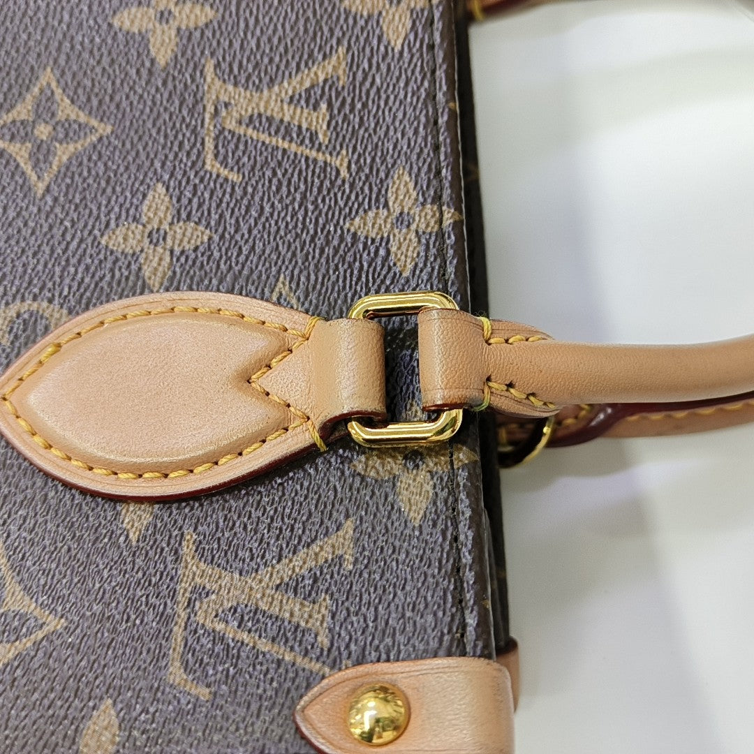 SAC PLAT BB Monogram Coated Canvas Brown