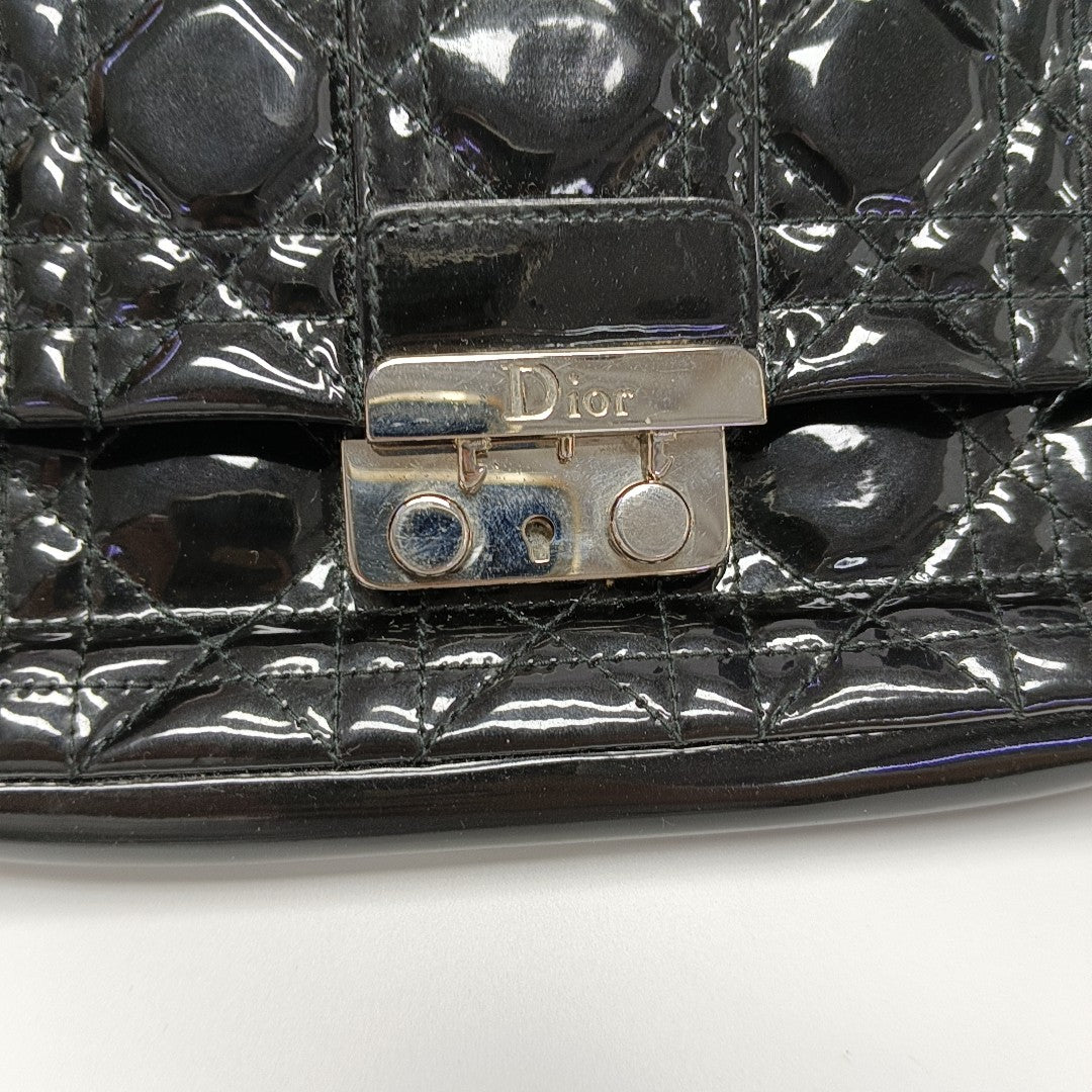Miss Dior Cannage Patent Leather Black