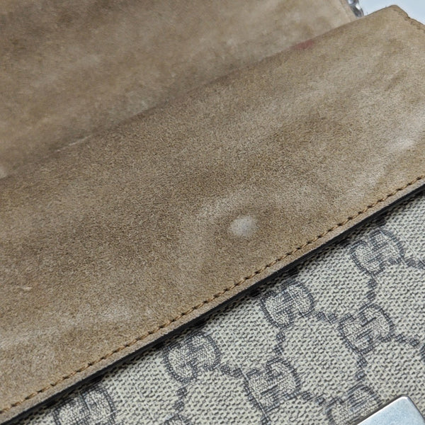 Dionysus Mini Monogram Coated Canvas Beige