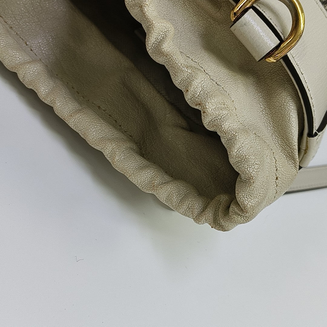 Horsebit 1955 Small Coated Canvas Beige