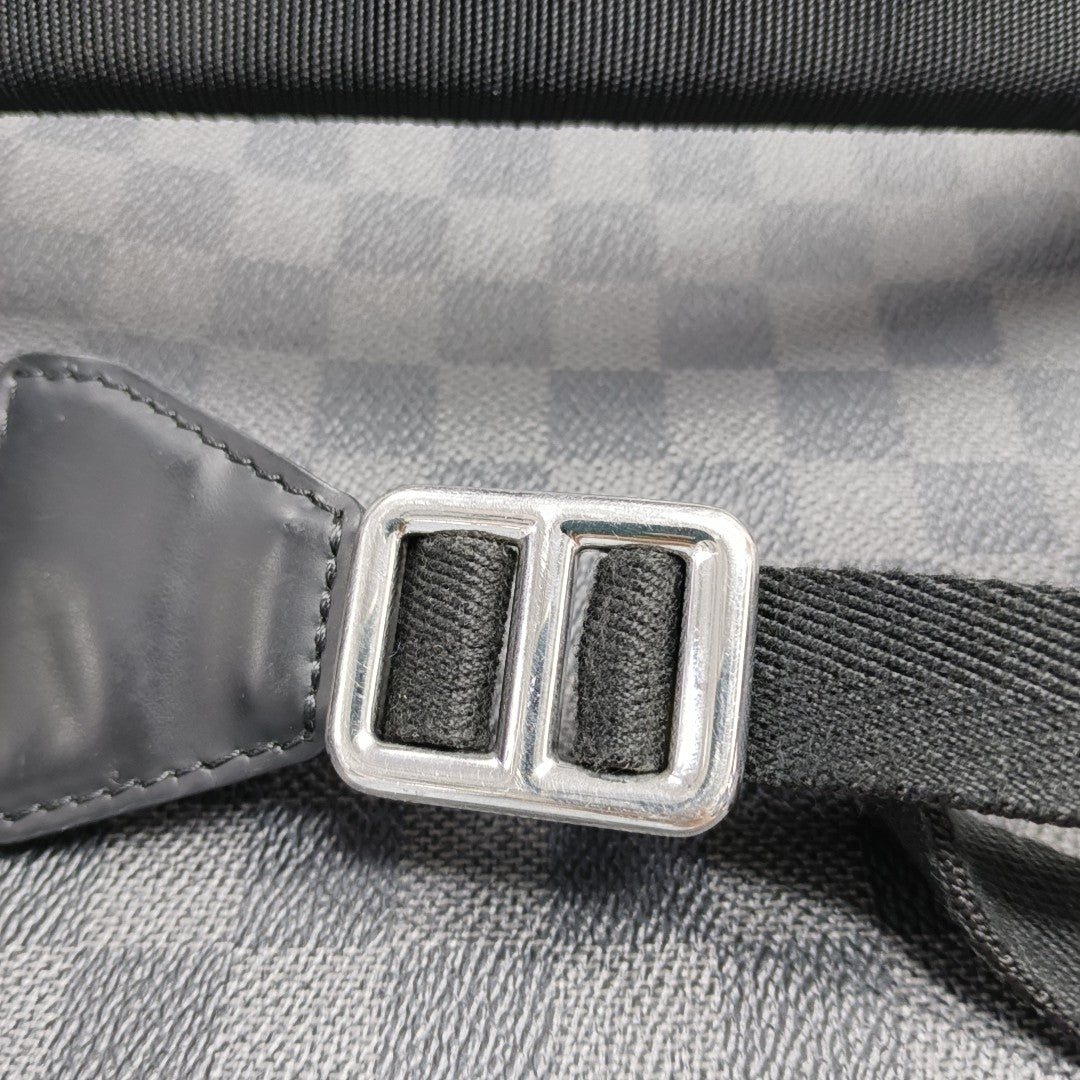 JOSH Damier Graphite Coated Canvas Gray