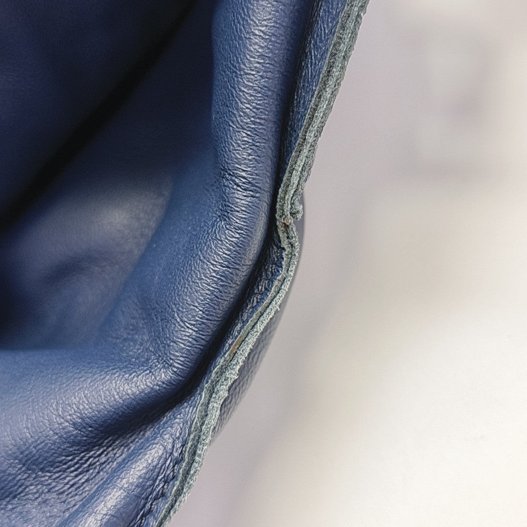 Calfskin Shoulder Bag Blue
