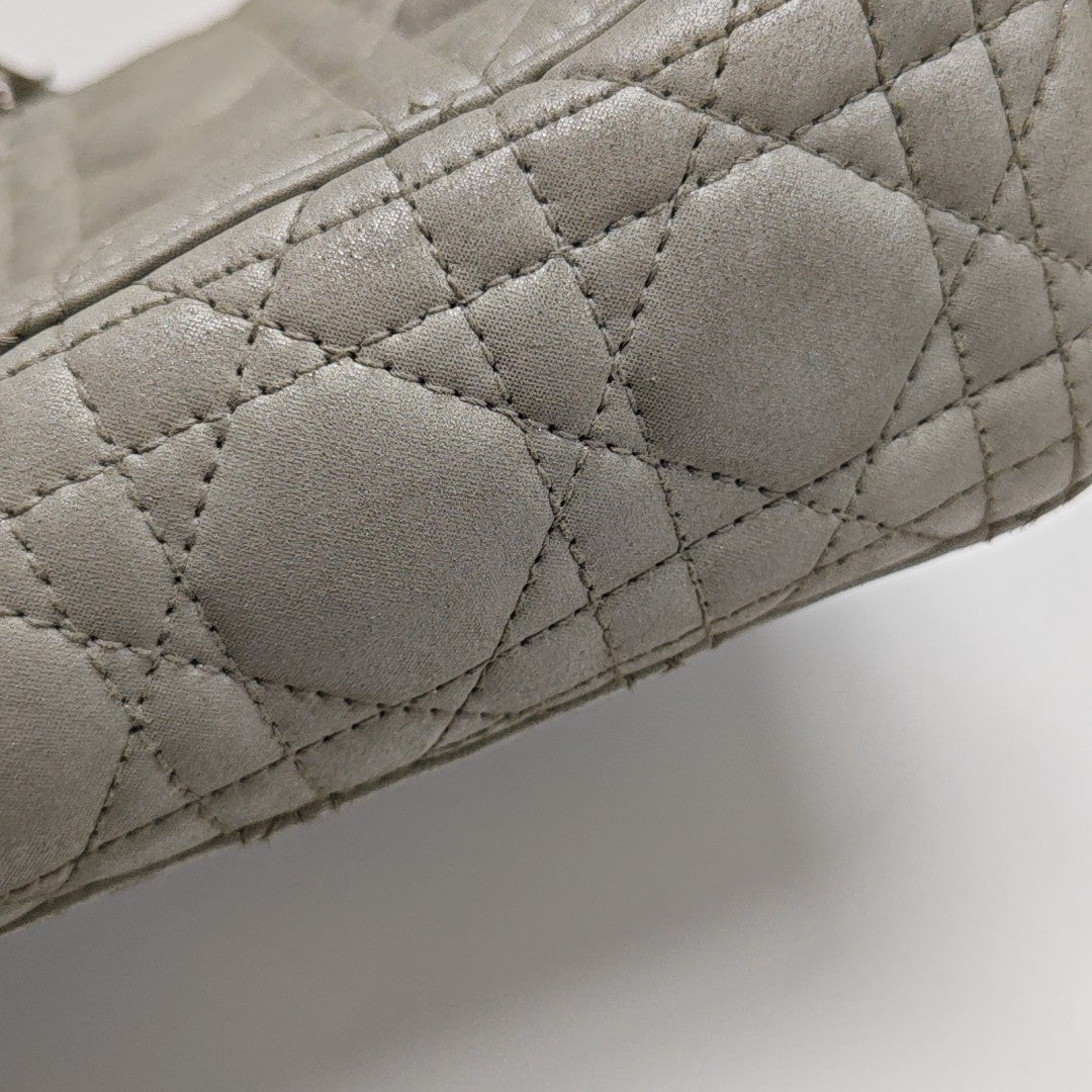 Lady Dior Mini Cannage Lambskin Gray
