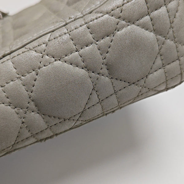 Lady Dior Mini Cannage Lambskin Gray