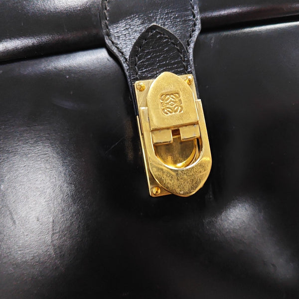 Calfskin Top Handle Bag Black