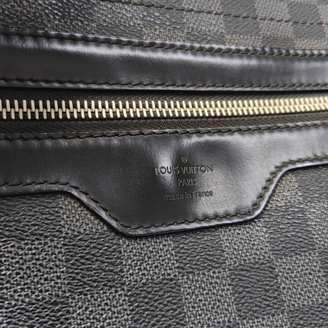 DANIEL GM Damier Graphite Coated Canvas Gray