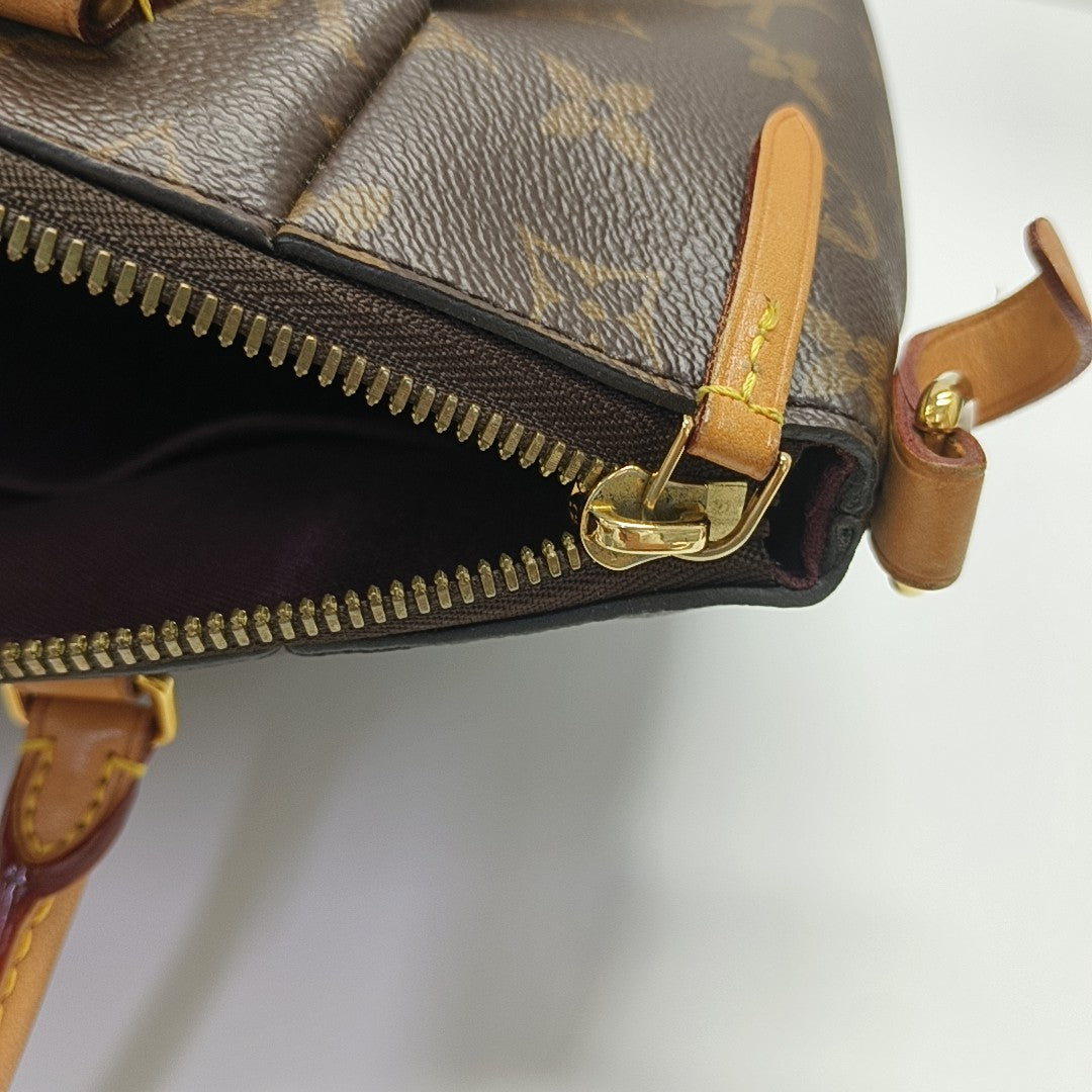 TURENNE Monogram Coated Canvas Brown