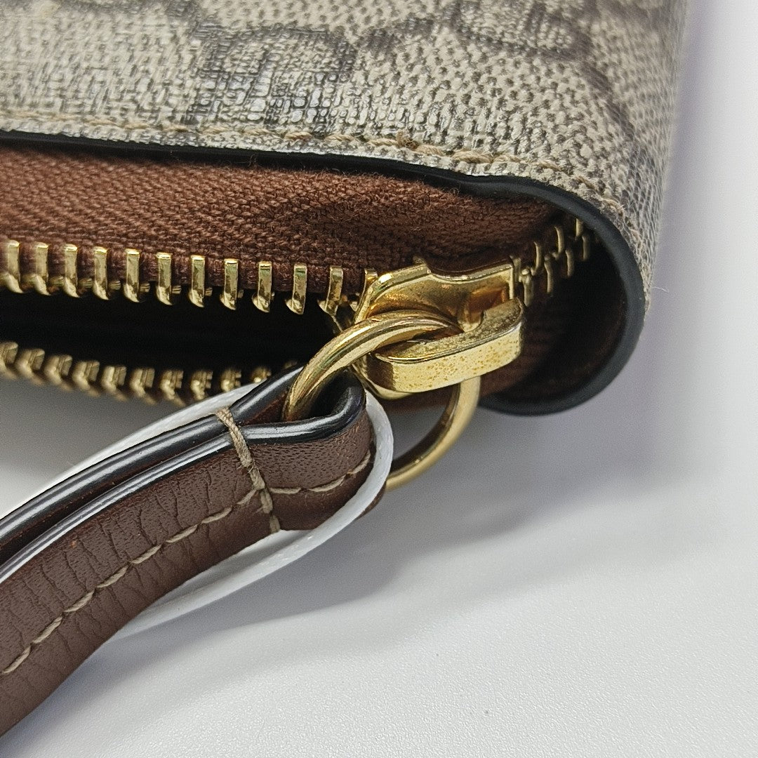 Monogram Coated Canvas Wallet Brown