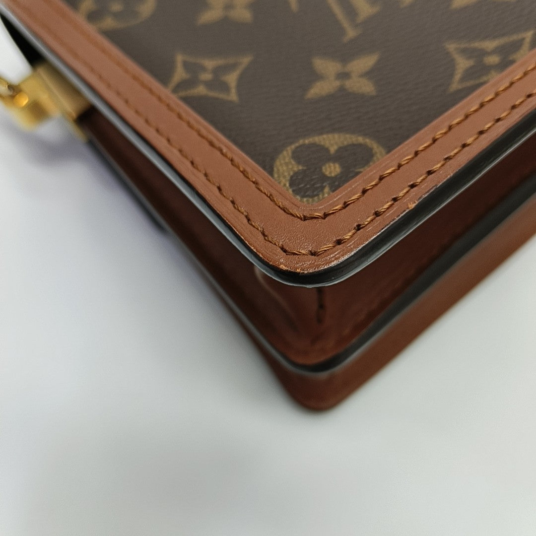 DAUPHINE Mini Monogram Coated Canvas Brown