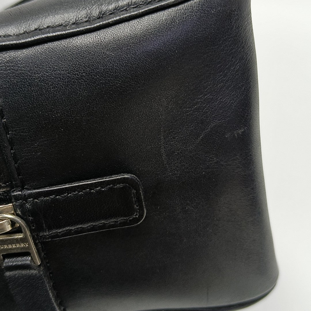 Calfskin Top Handle Bag Black