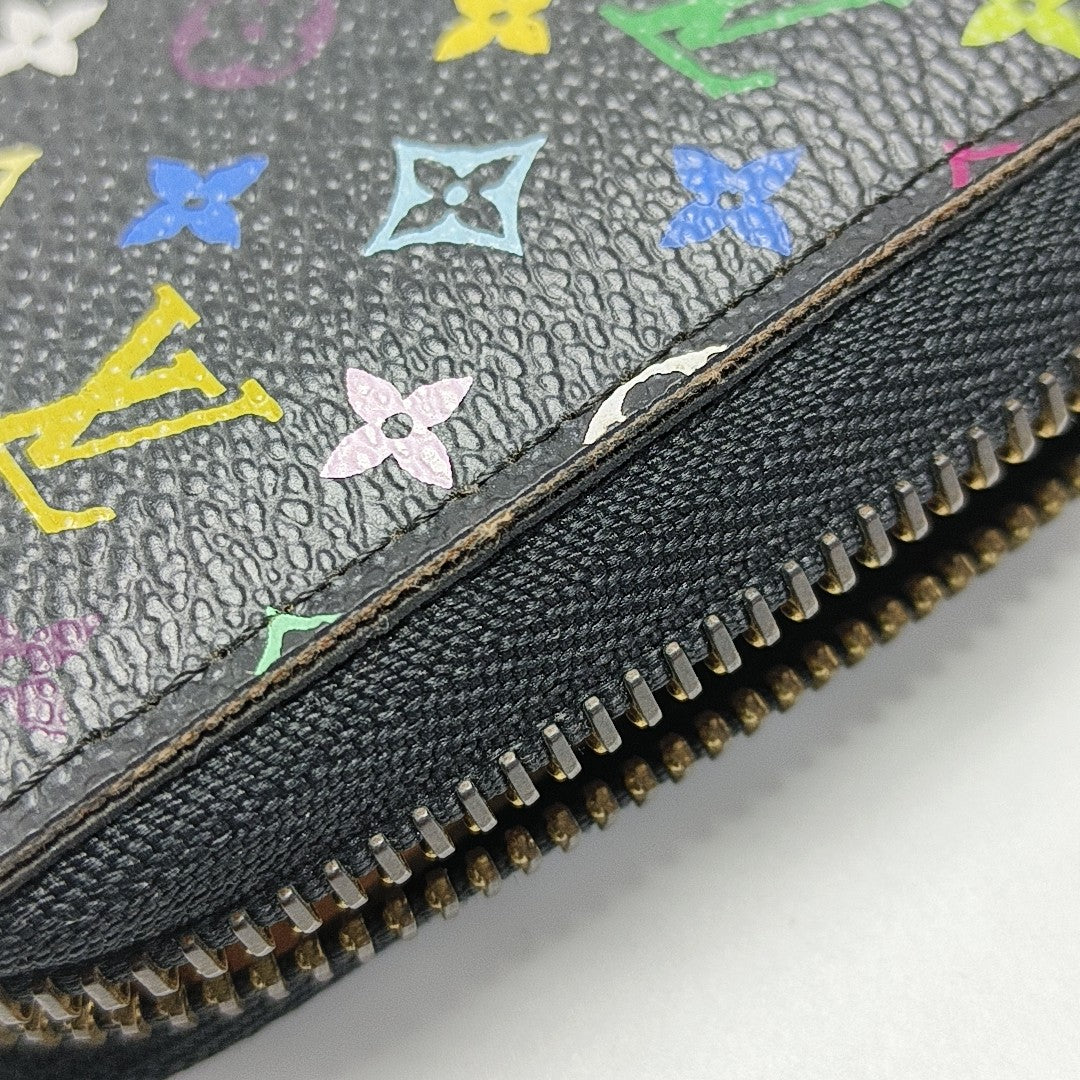 LV × TM ZIPPY Monogram Coated Canvas Black Wallet
