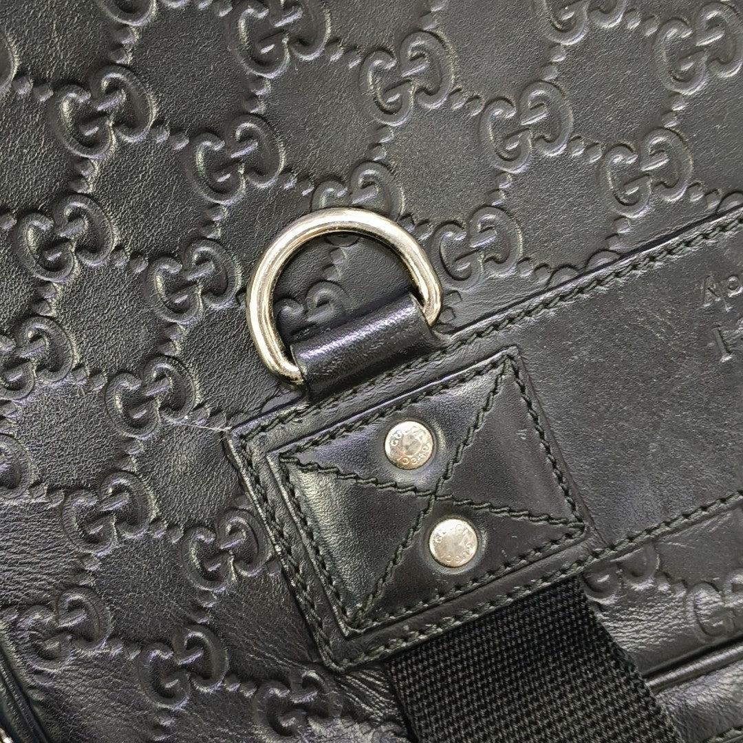 Monogram Calfskin Top Handle Bag Black