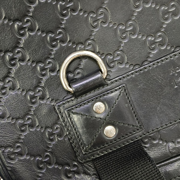 Monogram Calfskin Top Handle Bag Black