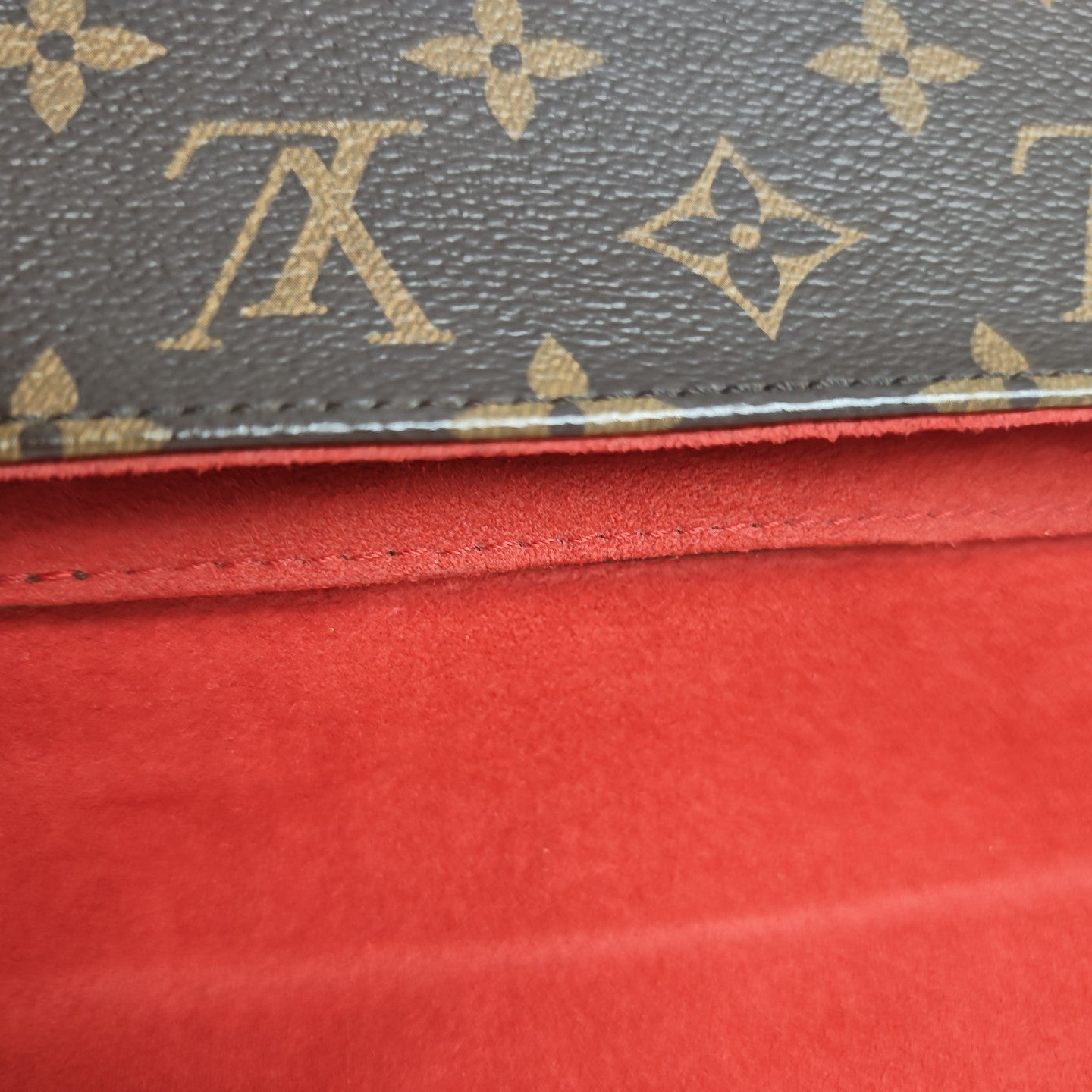 LOCKY BB Monogram Coated Canvas Red