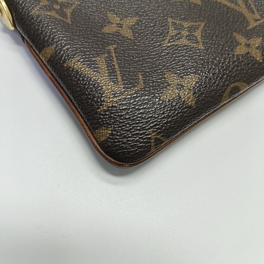 VINTAGE MILLA MM Monogram Coated Canvas Brown