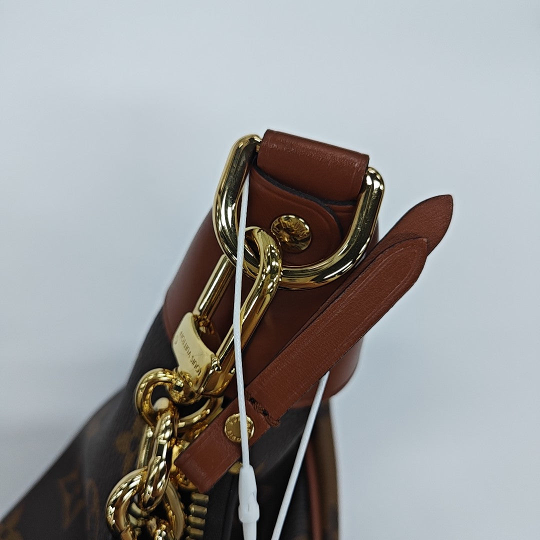 LOOP HOBO Monogram Coated Canvas Brown