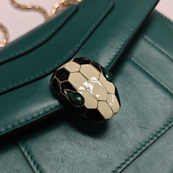 SERPENTI FOREVER Small Calfskin Green