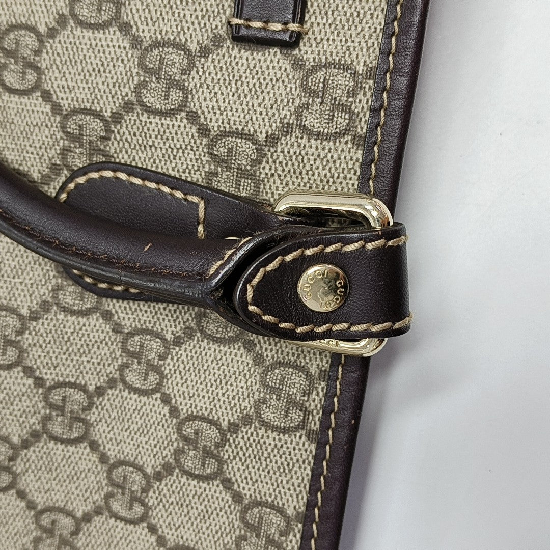 Monogram Coated Canvas Tote Bag Black