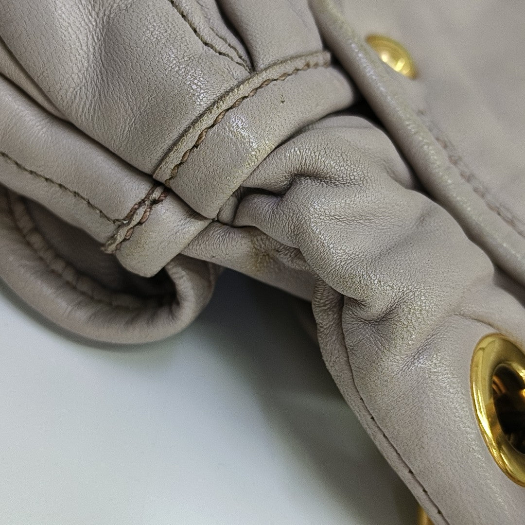 Miu Coffer Quilted Calfskin Purple